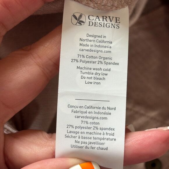 Carve Designs NWT New Oahu 6" Shorts Corduroy Frayed Hem Fawn Size 6 J148 - Picture 8 of 9